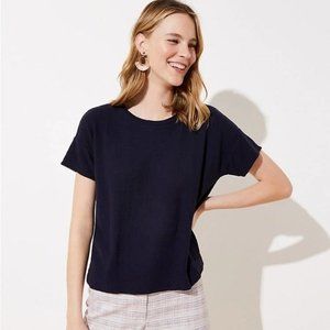 Loft NWT Textured Dolman Cropped Tee